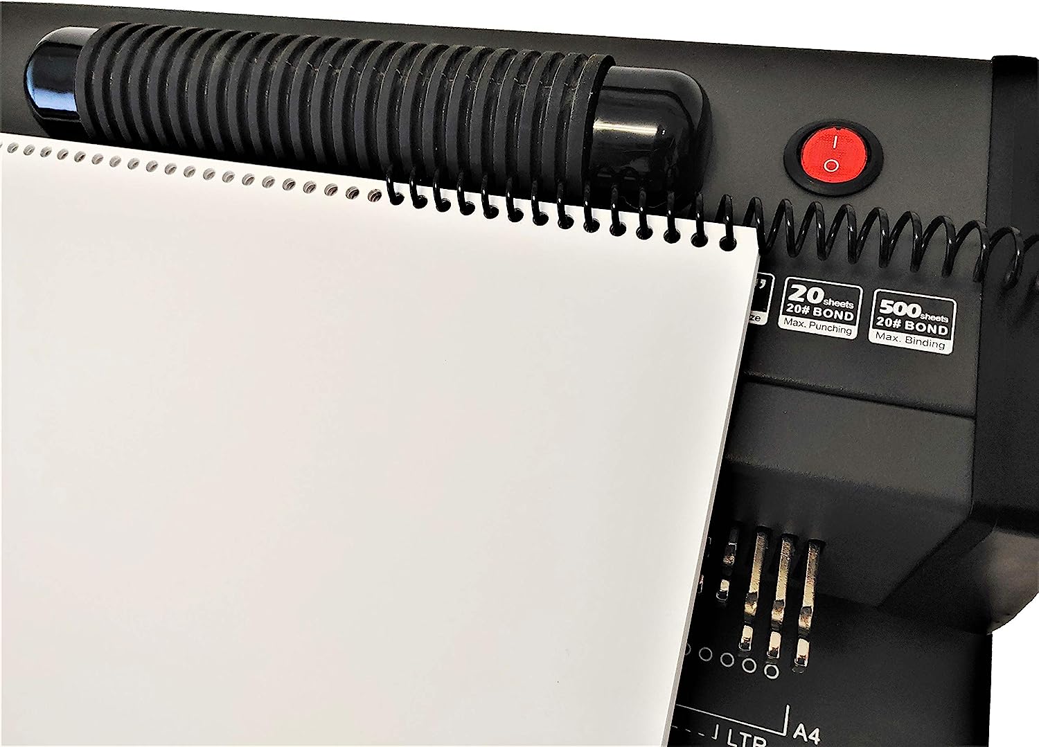 CFS Products - BetterBind Coil-It - Coil-Binding Machine with Electric Coil Inserter - Manual Binding Punch - Up to 20 Pages - 4:1 Pitch - for Personal, Home, School or Business Binding - Image 5
